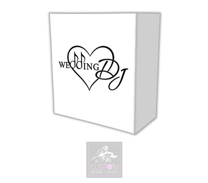 Wedding DJ - With Heart Lycra DJ Booth Cover