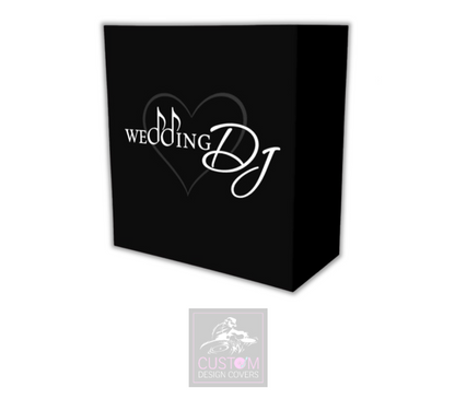 Wedding DJ - With Heart Lycra DJ Booth Cover