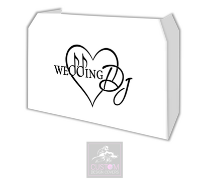 Wedding DJ - With Heart Lycra DJ Booth Cover