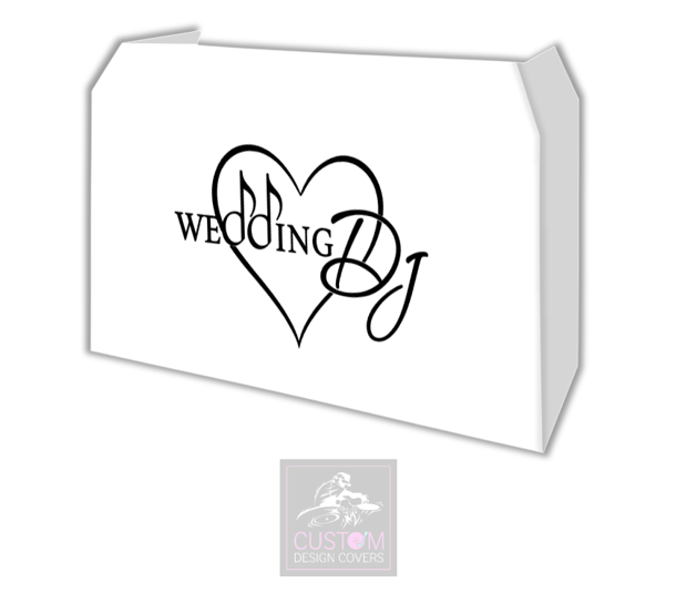 Wedding DJ - With Heart Lycra DJ Booth Cover