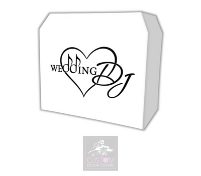 Wedding DJ - With Heart Lycra DJ Booth Cover