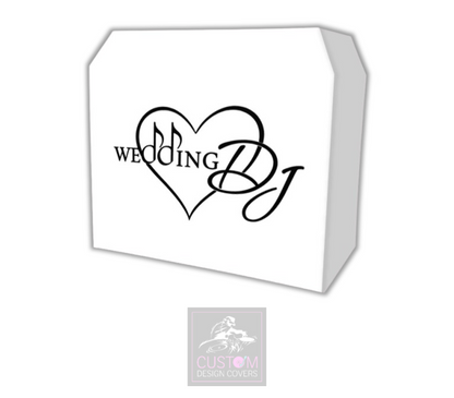 Wedding DJ - With Heart Lycra DJ Booth Cover