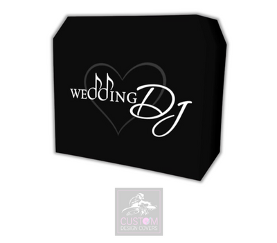 Wedding DJ - With Heart Lycra DJ Booth Cover