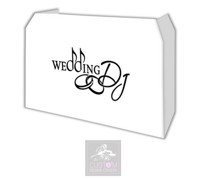 Wedding DJ - With Rings Lycra DJ Booth Cover