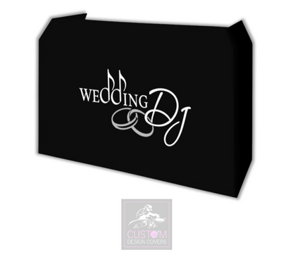 Wedding DJ - With Rings Lycra DJ Booth Cover