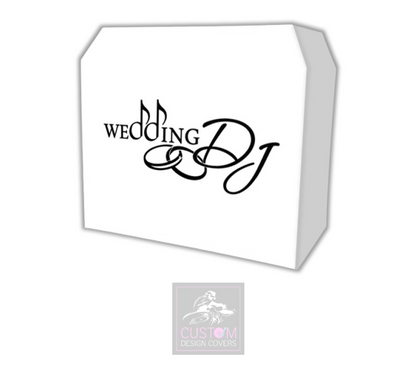 Wedding DJ - With Rings Lycra DJ Booth Cover
