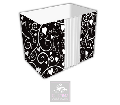 Wedding Heart & Vines- Black Photobooth Enclosure Cover 