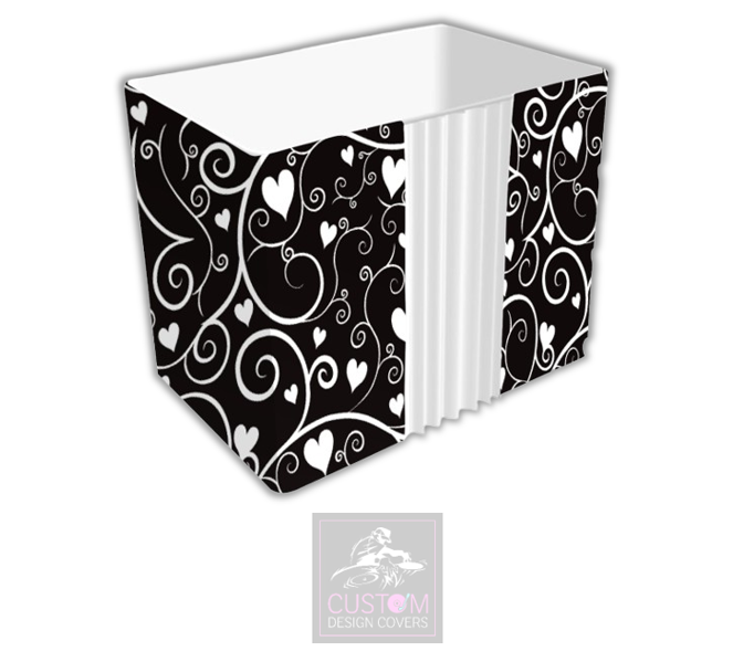 Wedding Heart & Vines- Black Photobooth Enclosure Cover 