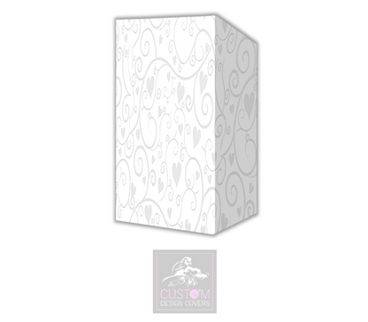 Wedding Hearts & Vines Lycra DJ Booth Cover 