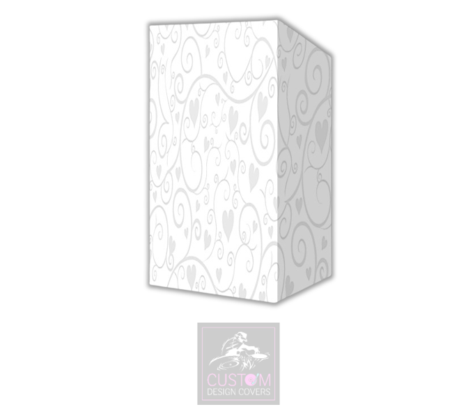 Wedding Hearts & Vines Lycra DJ Booth Cover 