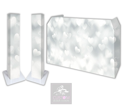 Wedding Hearts Lycra DJ Covers (PACKAGE BUNDLE)