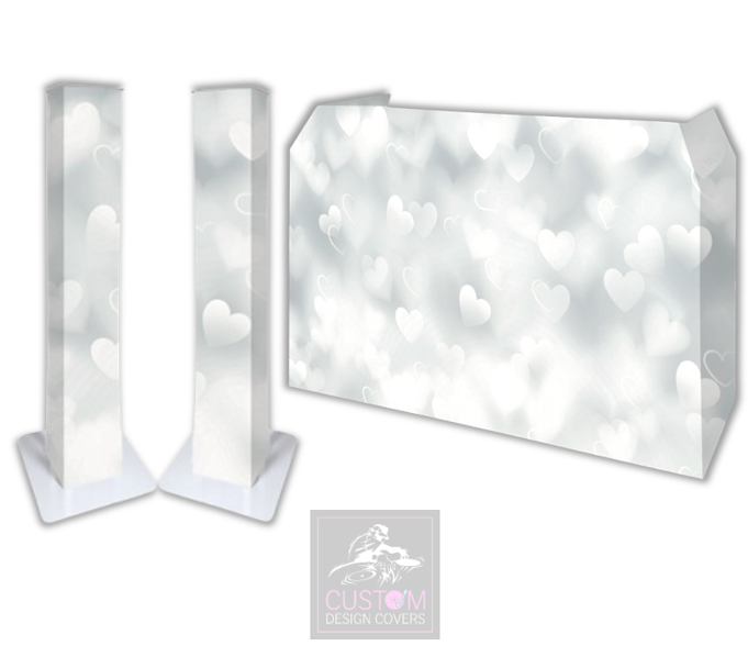 Wedding Hearts Lycra DJ Covers (PACKAGE BUNDLE)