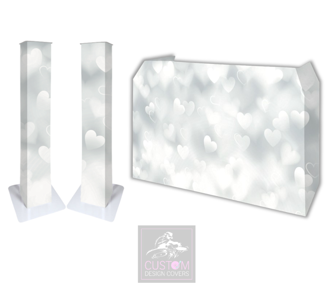Wedding Hearts Lycra DJ Covers (PACKAGE BUNDLE)