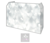 Wedding Hearts Lycra DJ Booth Cover