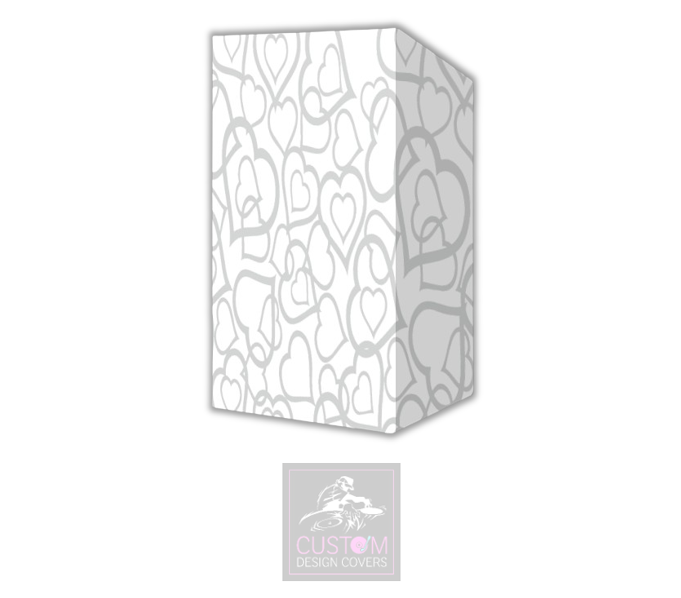 Wedding Hearts Lycra DJ Booth Cover 