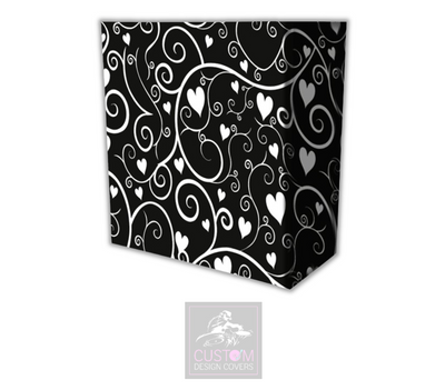 White Hearts & Vines Lycra DJ Booth Cover