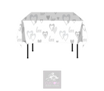 Love & Hearts Square Table Cover