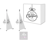 White Merry Christmas *Black*  Lycra DJ Booth Cover (PACKAGE BUNDLE) 