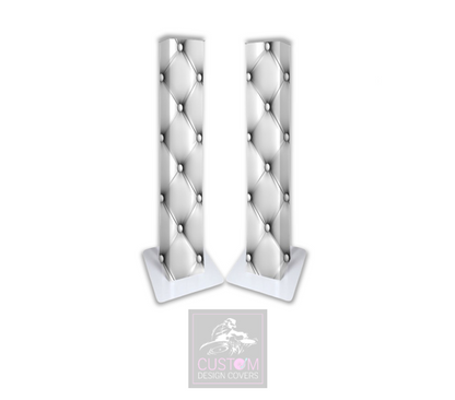 White Chesterfield Podium Covers (PAIR)