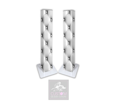 White Chesterfield Lycra DJ Covers (PACKAGE BUNDLE)