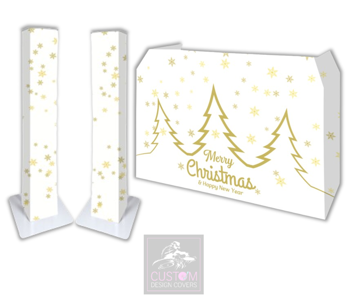 White Christmas (Gold) Lycra DJ Covers (PACKAGE BUNDLE)