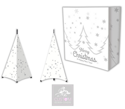 White Christmas *Grey* Lycra DJ Booth Cover (PACKAGE BUNDLES) - TRUSS