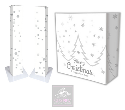 White Christmas SILVER Lycra DJ Covers (PACKAGE BUNDLE) - TRUSS