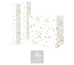 White Gold Star Lycra DJ Covers (PACKAGE BUNDLE) - COMBI