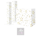 White Gold Star Lycra DJ Covers (PACKAGE BUNDLE) - ADJ PRO