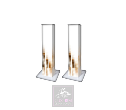 WHITE GOLD EQUALIZER PODIUM COVERS (PAIR)