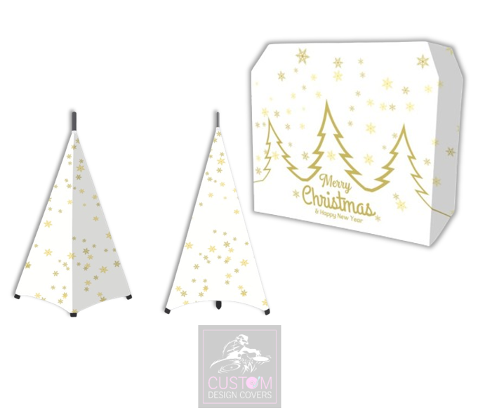 White Christmas *Gold* Lycra DJ Covers (PACKAGE BUNDLE) - MKII 