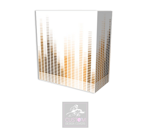 White Gold Equalizer Lycra DJ Booth Cover