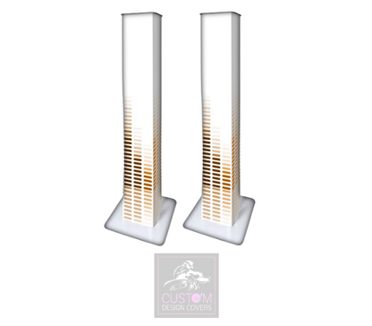 White Gold Equalizer Lycra Podium Covers (PAIR)