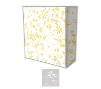 White Gold Stars Lycra DJ Booth Cover