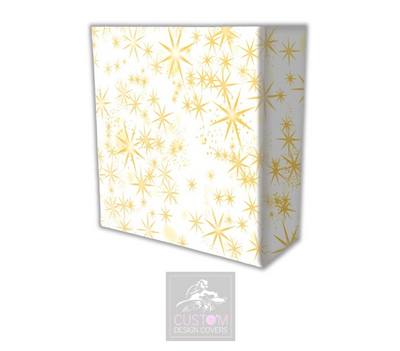 White Gold Star Lycra DJ Booth Cover