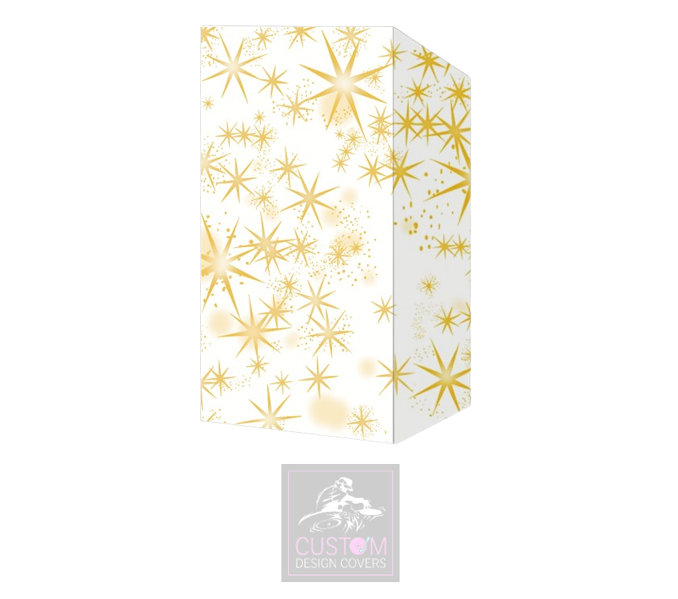 Gold Stars on White Booth Cover Micron