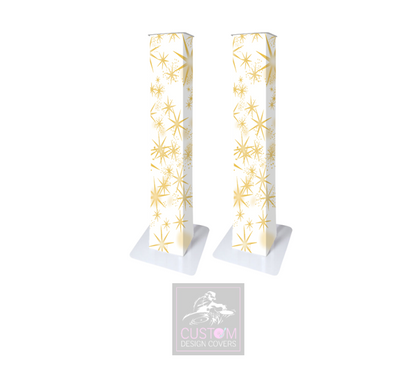 White Gold Star Podium Covers (PAIR)