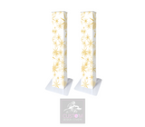 WHITE GOLD STAR PODIUM COVERS (PAIR) 