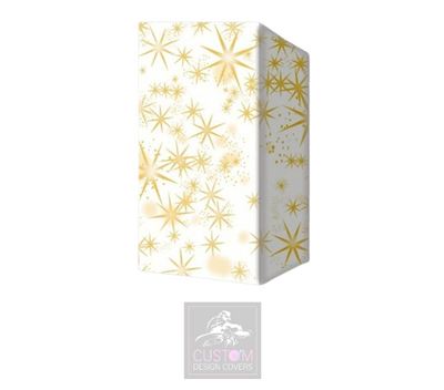 White Gold Star Lycra DJ Booth Cover