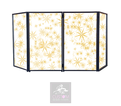 WHITE GOLD STARS DJ LYCRA FACADE PANELS