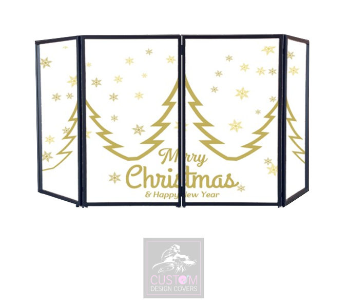 WHITE CHRISTMAS GOLD DJ LYCRA FACADE PANELS