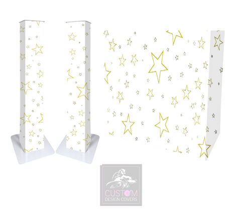 White Gold Star Lycra DJ Covers (PACKAGE BUNDLE) - TRUSS