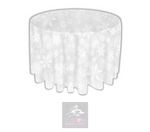 Snowflakes on Grey Round Table Cover