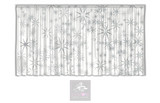 Grey Stars on White Christmas Backdrop Curtain