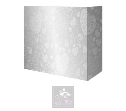 White Heart Wedding Booth Cover Combi