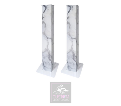 White Marble Podium Covers (PAIR)