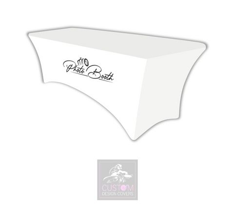 White Photobooth Lycra Table Cover