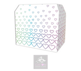 White Rainbow Hearts Lycra DJ Booth Cover 