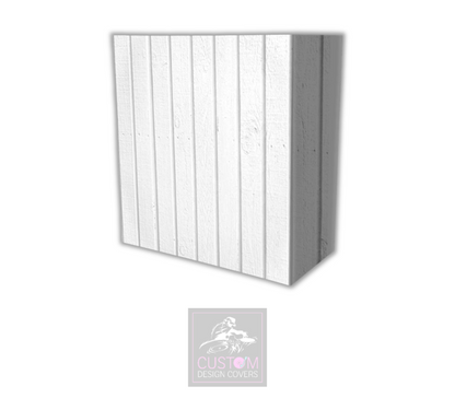 White Rustic Slats Lycra DJ Booth Cover