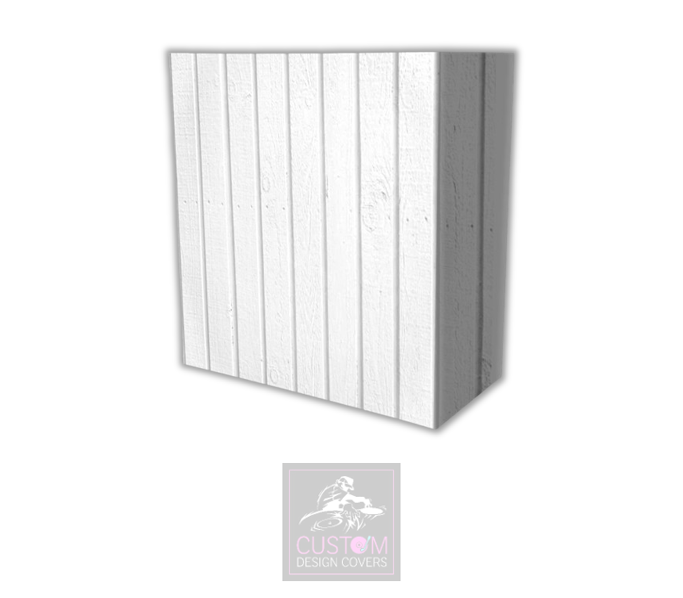 White Rustic Slats Lycra DJ Booth Cover
